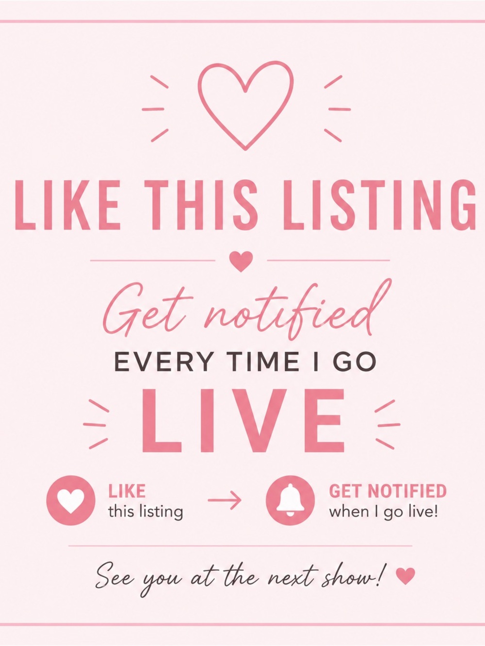 🩷 LIKE THIS LISTING FOR LIVE ALERTS!